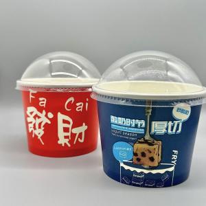 China Customer printed disposable paper ice cream cup with dome lid wholesale,frozen yogurt cup factory