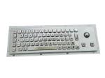 Ruggedized Panel Mount Metal Keyboard With Trackball / Stainless Steel Keyboard