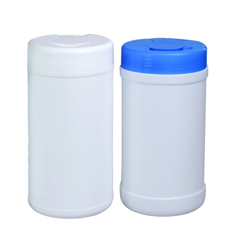 Translucent Screw Cap HDPE Wet Wipes Plastic Container 900g