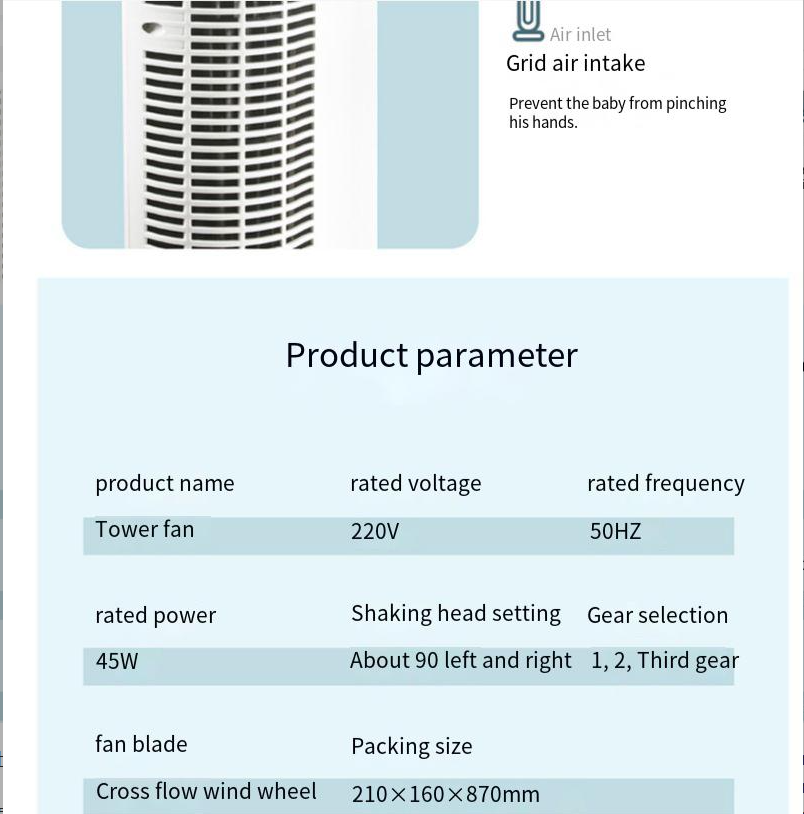 Adjustable Timer Remote Control Tower Pedestal Fans for Personalized Comfort