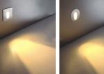 80° 24V Round White Recessed Outdoor Wall Lights IP65 3W Low Consumption
