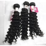 SGS 100% Brazilian Virgin Hair Remy Human Deep Wave Hair Bundles With Closure