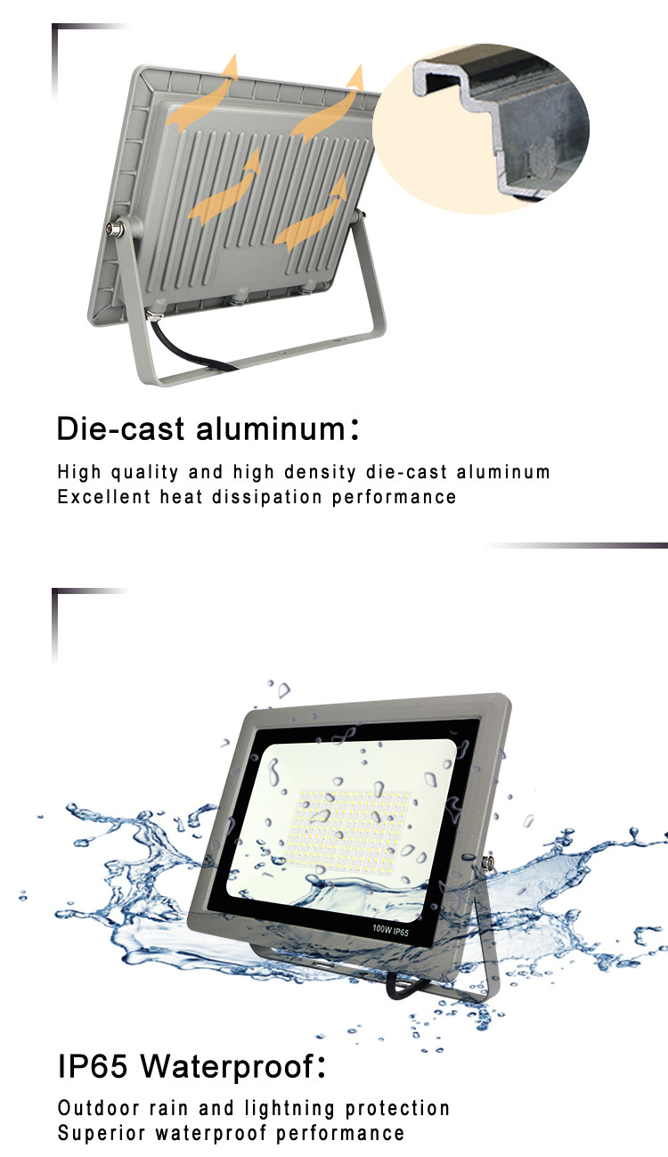 KCD Stadium Smart Large Portable Ip65 Led Flood Light 50w