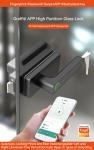 Office Tuya Wireless Control Smart Glass Door Lock Fingerprint IC Card Access