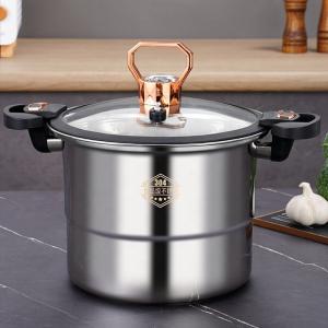 China Custom Logo 5L Double Layer Pressure Cooker Stainless Steel With Handle factory