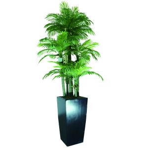 China ODM Artificial Landscape Trees Feather Palm Detailed Natural Leaves Indoor Decor factory