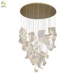 Intrgrated Led 800mm Crystal Pendant Light / Crystal Hanging Chandelier