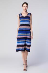 China Modern Vest Type Ladies Sweater Dress 65% Chevilled Silk 35% Nylon factory