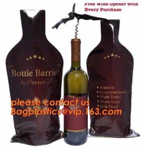 China Leak Proof Reusable Safe Travel Storage Wine Shipper Bags Disposable Wine Bottle Plastic Bubble Protector Travel Bags Po factory