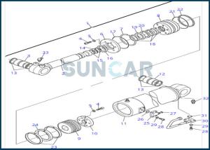 China 21D-61-15170 21D6115170 Blade Cylinder Seal Repair Kit For PC75R-2 factory