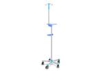 Height Adjustable Stainless Steel IV Pole With Castors For Hospital