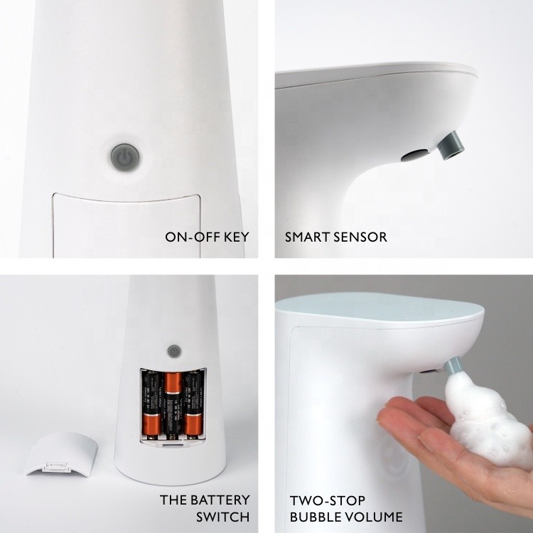 FCC Rohs Infrared Sensor Plastic Automatic Soap Dispenser One Touch Control