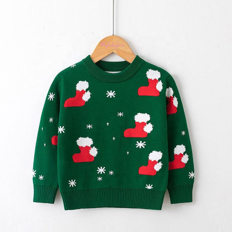 New Design Knit Christmas Kids Pullover Sweater Elk Boys Sweaters