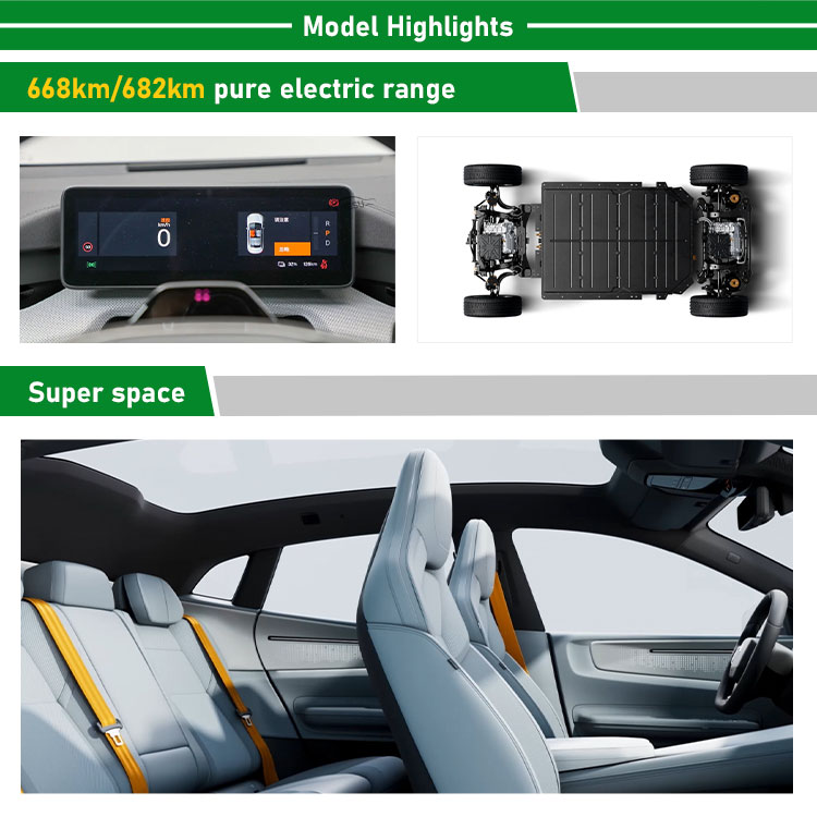 Energy Vehicle Pure Electric Carro Electrico 2024 Polestar 4 Pro Plus L*W*H 4845x1994x1544 Battery Capacity kw/h 102kw/h
