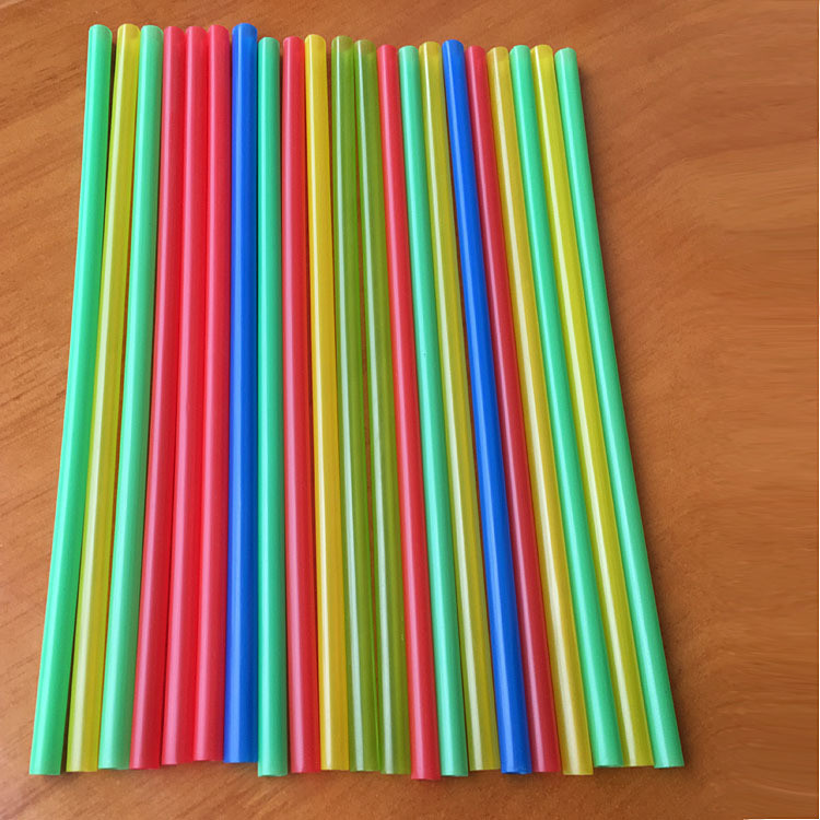 Colorful Straight Straws Disposable Drinking Straw plastic 245*7.5 mm