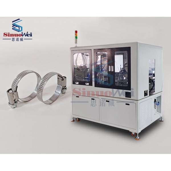 China Offset Head Hose Clamp Assembly Machine 1000 Pcs/Hour Hydraulic Pipe Clamp Machine factory