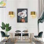 5W Luxury LED Modern Wall Light Crystal Metal Clear E14 Bulb Base