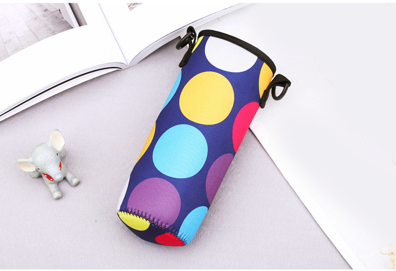 Collapsible L65mm Water Bottle Sleeve With Detachable Shoulder Strap
