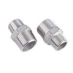 304/316L Stainless Steel BSP/NPT Male Thread Hexagonal Nipple for Water Media 1