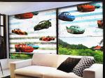 Light Filtering Zebra Blinds Fabric Rainbow Colors Customized