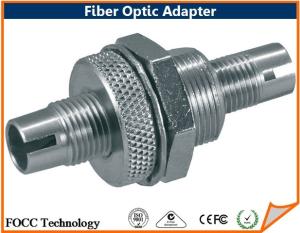 China Duplex Silver Metal Fiber Optic Adapter Panel Flange Type With ST Cut Out factory
