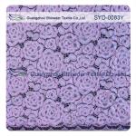 Purple Dyeing Stretchy Corded Lace Fabric Plus Size Wedding Gown