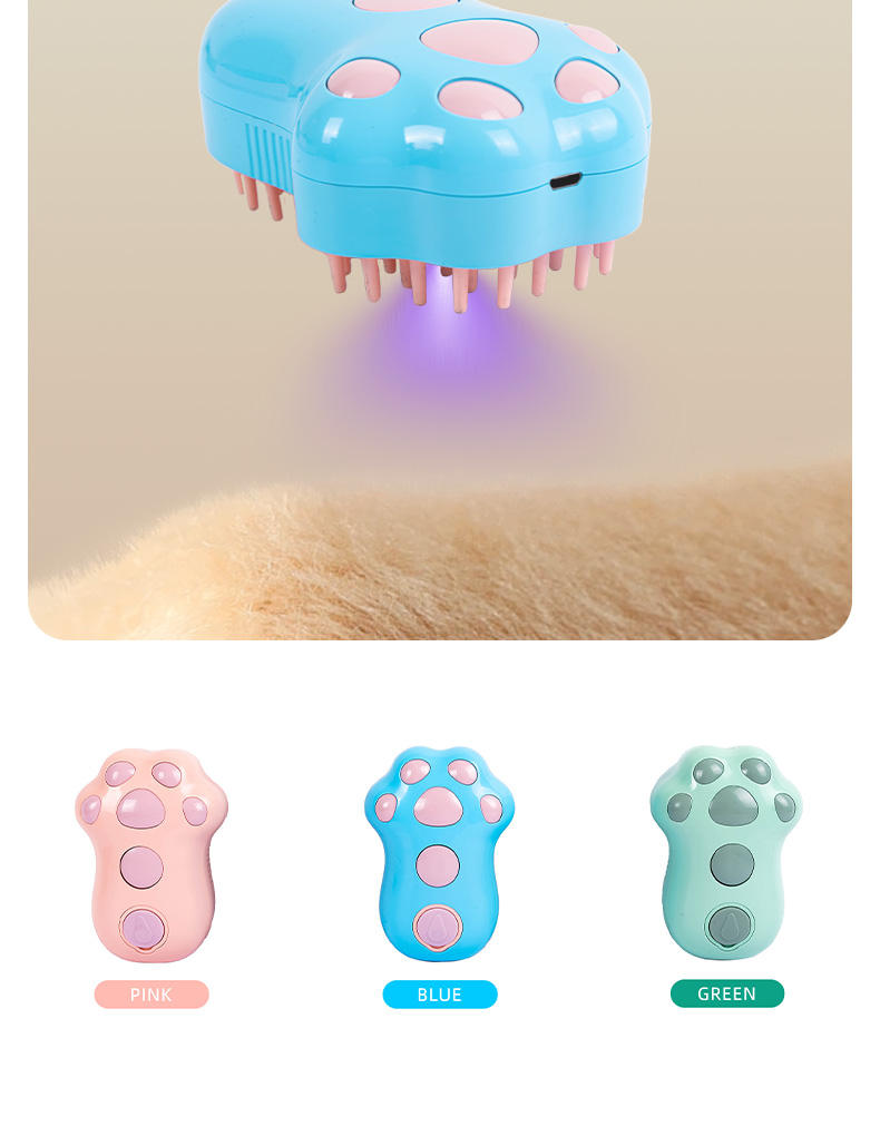 Pet Cat Steam Brush Not Applicable Power Source Upgrade UV Light and Self Cleaning