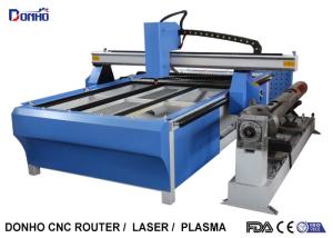 China Blue CNC Plasma Metal Cutting Machine / Industrial Plasma Cutter With Rotary Axis factory