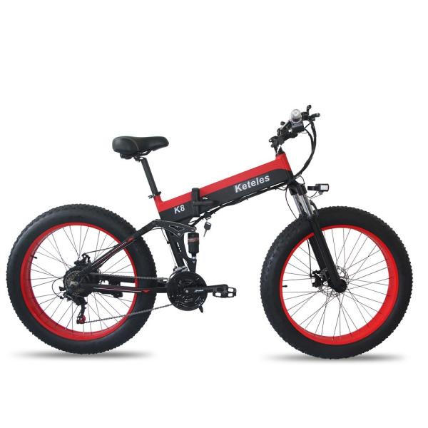 Keteles K8 26x4.0 inch Fat Tire Folding E-Bike 1000W Motor 13AH Lithium Battery
