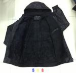 566 Men's black pu jacket coat stock