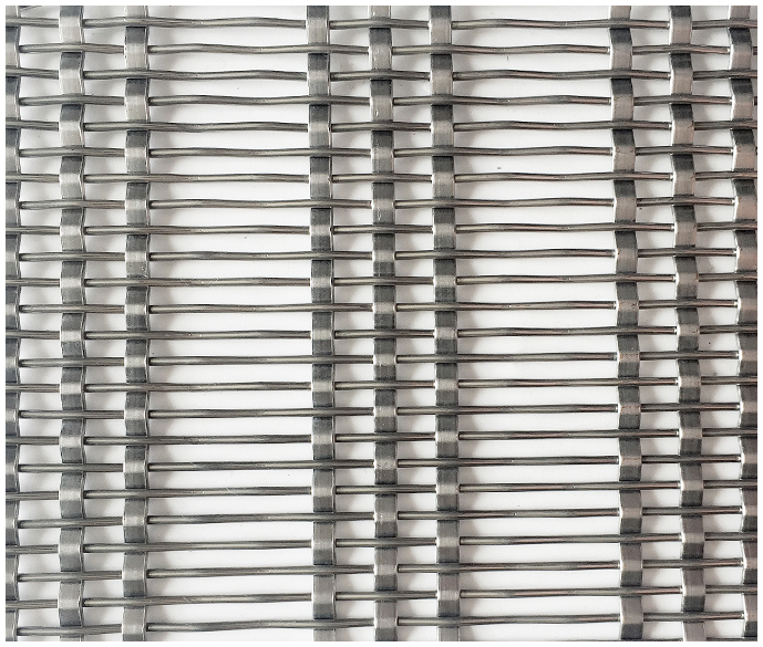 Non Flammable Architectural Stainless Steel Metal Mesh Wire Grid Panels for Open Air Parking Facades and Ventilated Walls