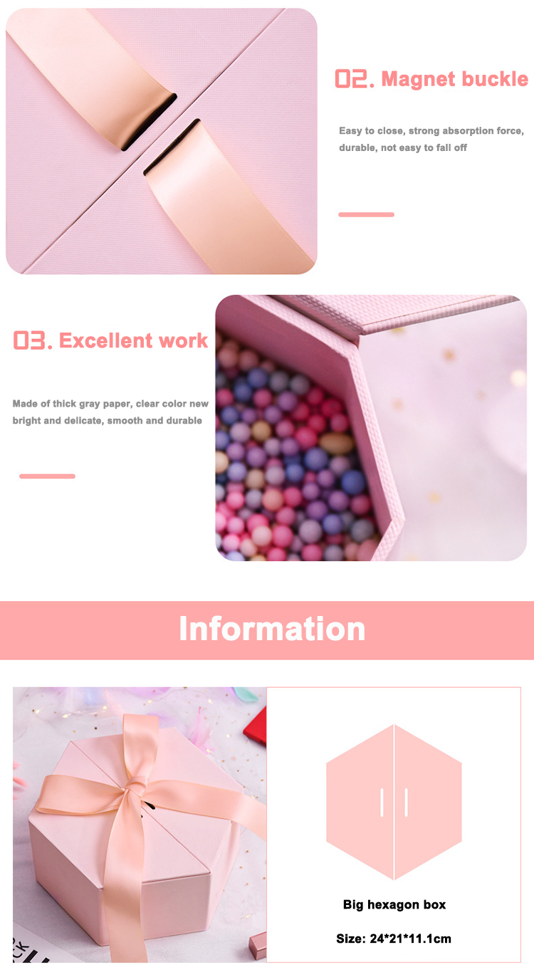 Custom Packaging Box Luxury Wedding Gift Box Heart Shape Cardboard Gift Box With Ribbon