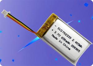 China OiD702339N650 3.7V 650mAh 1C Discharge 300 Cycles Robot Li-ion Battery factory