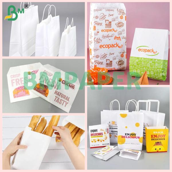 Single Glazed White Kraft Paper One Smooth Shiny Side One Matte Side