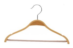 China Betterall Wholesale Notch Shoulder And Rubber Pant Bar Plywood Hanger factory