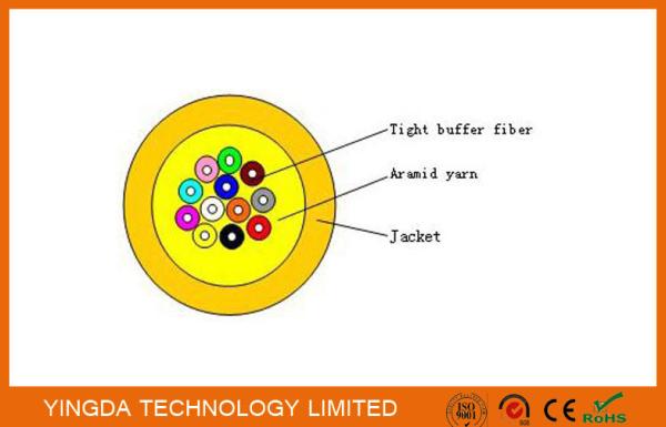 Indoor Multi-Fiber Multi-purpose Fiber Optic Distribution Cable Tight Buffer