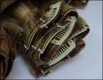 OEM Straight Human Real Hair Clip In Hair Extensions for Female 613 color in