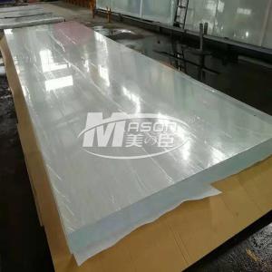 China 100% Virgin Lucite Thick 12700x2450mm Aquarium Acrylic Sheet Transparent Cast factory