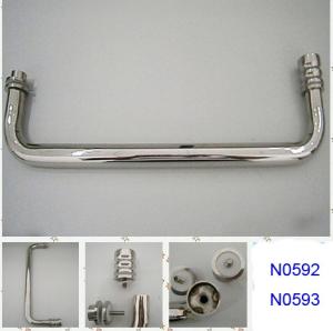 China SUS304 Polished Chrome shower handle / glass door handle N0592 N0593 factory