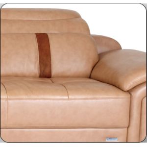 Durable Leather Sectional Sofa Bed Solid Wood Frame High Cushion