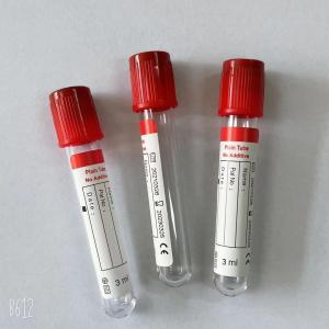 China Red Clinical Plain 3ml Blood Collection Tube Disposable factory