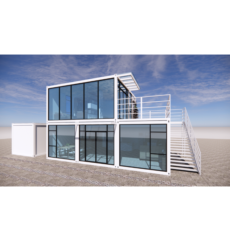 Outdoor Construction Site Prefabricated Modern Design Office Building with Galvanized Steel Bending 180g
