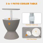 Versatile Ice Cooler Lift Top Table for Outdoor Camping Picnic Beach Cafe Bistro