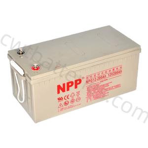 China NPG12-200Ah Solar Lead Acid Deep Cycle Battery 200Ah 12V VRLA Rechargeable factory