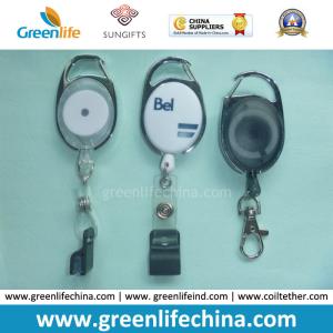 China Plastic ABS Oval Carabiner Cheap Badge Reel W/Printing Logo factory