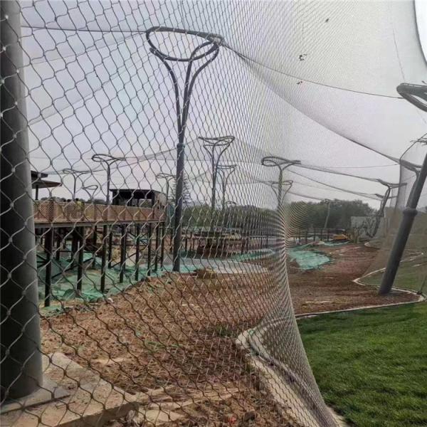 SS304/316 Flexible Wire Diamond Hole Cable Hand-Woven Net Zoo Fence