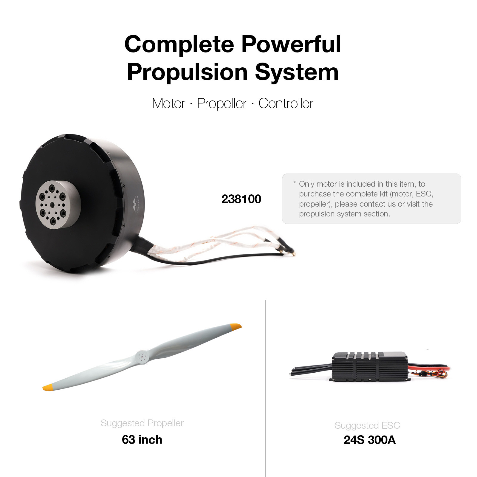 238100 Drone Motor 116KG Thrust Brushless DC Motor For Unmanned Aircraft UAV VTOL Drone