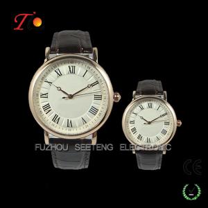 China High quality luxuly couple leather band classic design watches for men and women factory