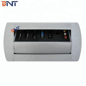 China Manual rotating conference table socket outlet with multiple power plug on sale
