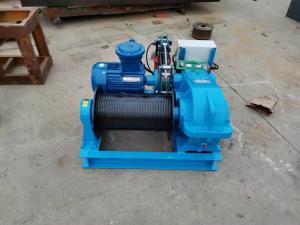 China High Speed Industrial Electric Winch , Electric Wire Rope Winch 2 Ton With Button Control factory